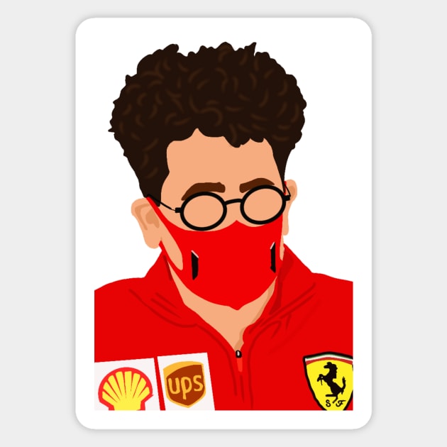 Mattia Binotto, Ferrari Teamboss, at the 2020 Italian Grand Prix at Imola Sticker by royaldutchness